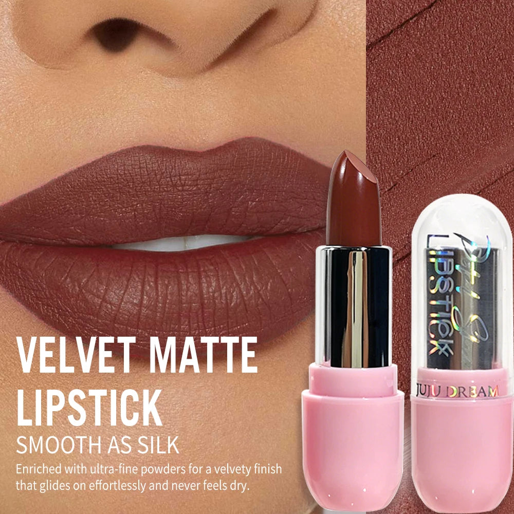 Long-lasting Pearlescent Lipstick Hydrating Smooth Non-stick Qme