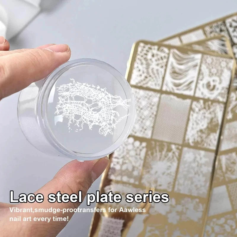 Template Stencils Bowknot Patterns Nail Stamping Plates Nail Art Stamper Kawaii Bow Image Plate Manicure Tools Qme