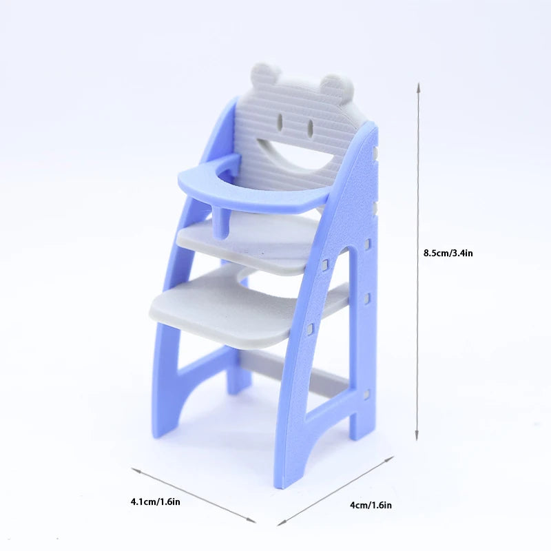 Miniature Simulation Baby Dining Chair Model 1 12 Scale Dollhouse Qme A2