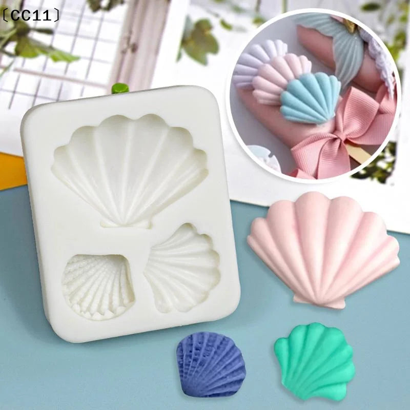 Shell Pearl Silicone Mold Sugarcraft Cupcake Baking Fondant Cake Qme Default Title