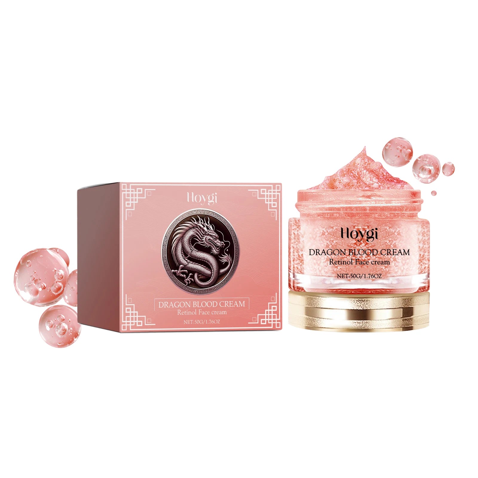 Dragon Blood Cream Smoothing Wrinkle Reducing & Contour Lifting Rejuvenation Moisturizing Nourishing Retinol Firming Face Cream Qme 50g Boxed 1Pcs