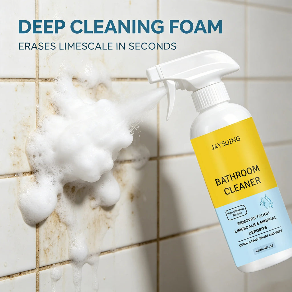 Bathroom Cleaner Spray Powerful Removing Scale Cleaning Ceramic Tile Glass Restoring Luster Limescale & Mineral Deposit Remover Qme
