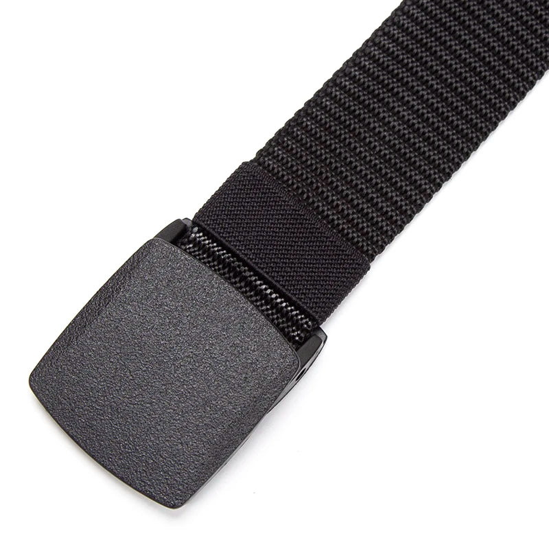 Automatic Buckle Men Nylon Webbing Belts Canvas Casual Fabric Belt Qme