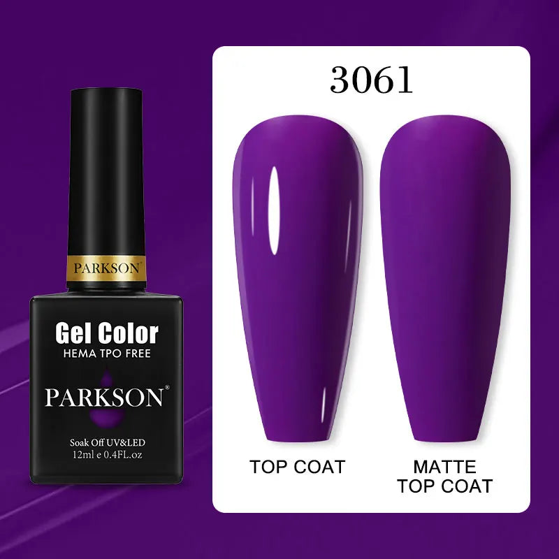 Parkson Colorful Nail Gel Polish Lacquer Soak Off UV LED Long Lasting