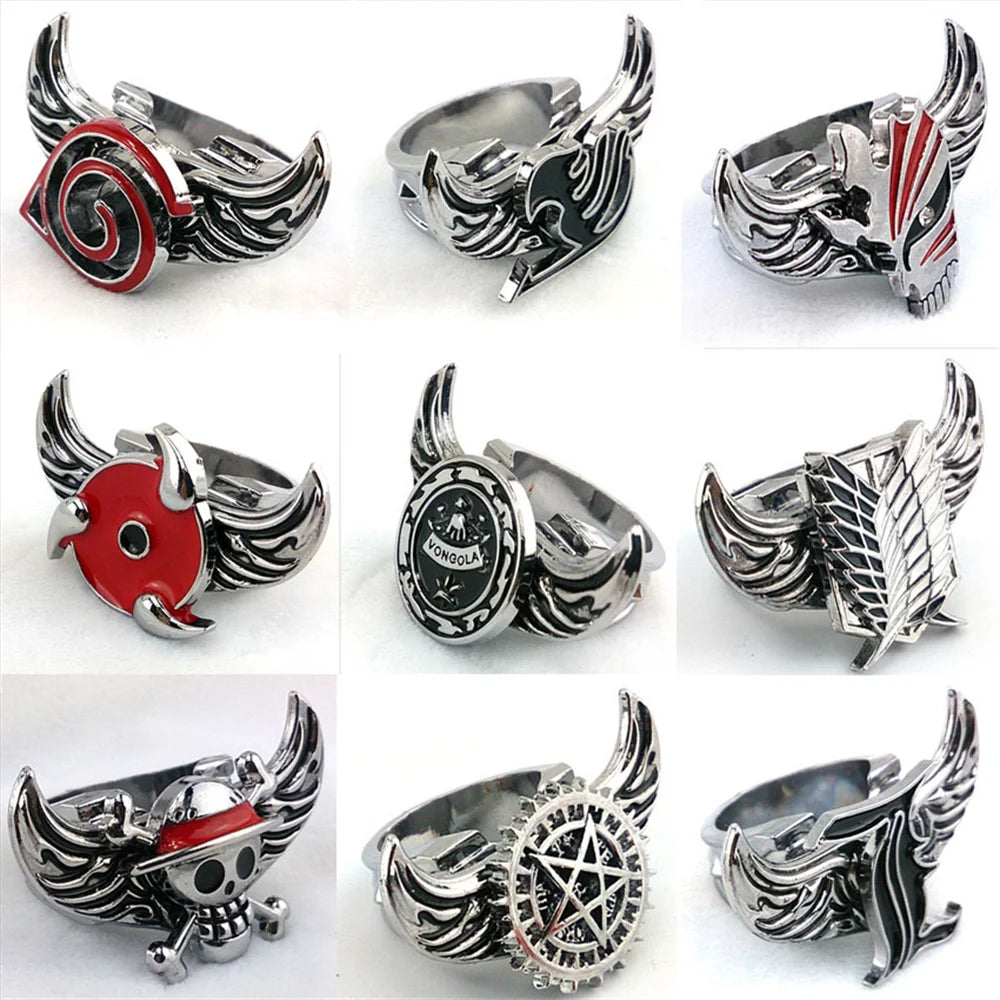 Anime Peripheral Attack Giants One Piece Four Kings Rotating Ring Best Accessories Wholesale for Cosplay Travel At Anime Expo Qme