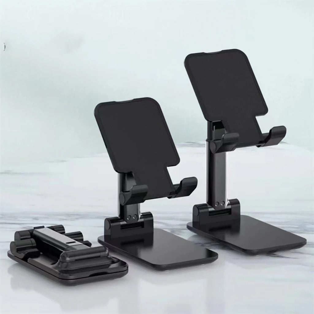 Rotating Phone Holder Double Folding Fully Adjustable Foldable Qme black