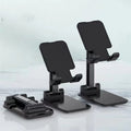 Rotating Phone Holder Double Folding Fully Adjustable Foldable Qme black