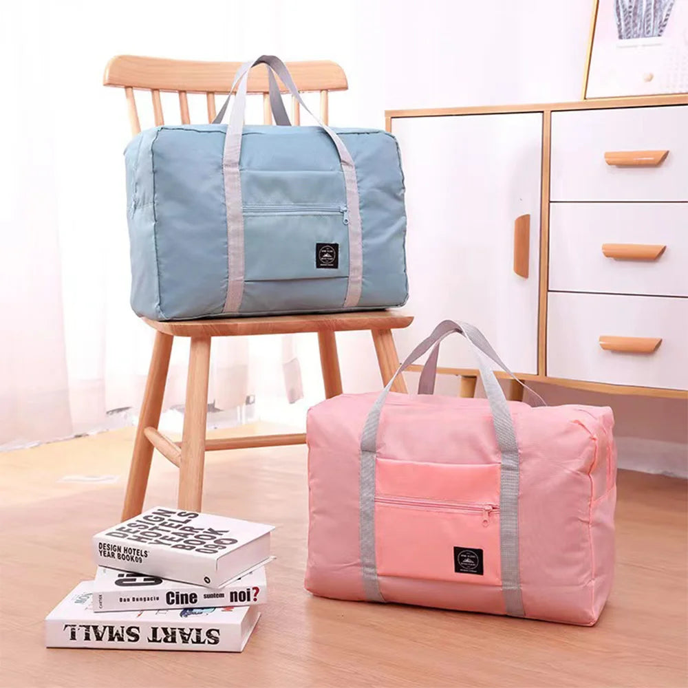 Portable Foldable Travel Airplane Bag Large Capacity Clothes & Quilt Storage Multifunctional Moving Luggage Tote Qme