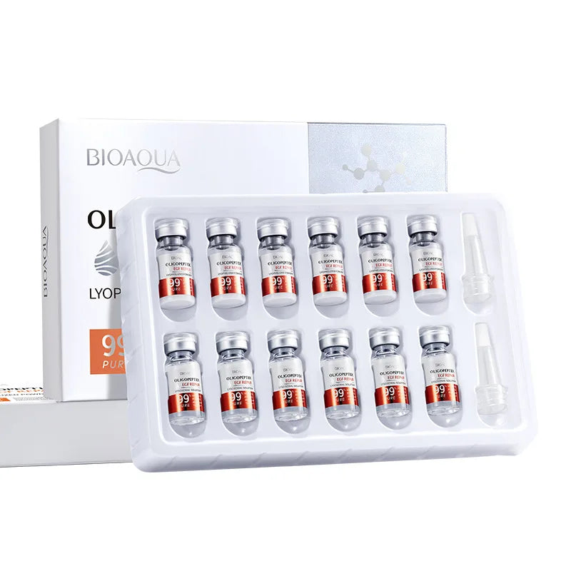 BIOAOUA Oligopeptide Face Skin Repair Freeze-dried Powder Set Sensitive Skin Moisturizing and Smoothing Hyaluronic Acid Essence Qme 1 box