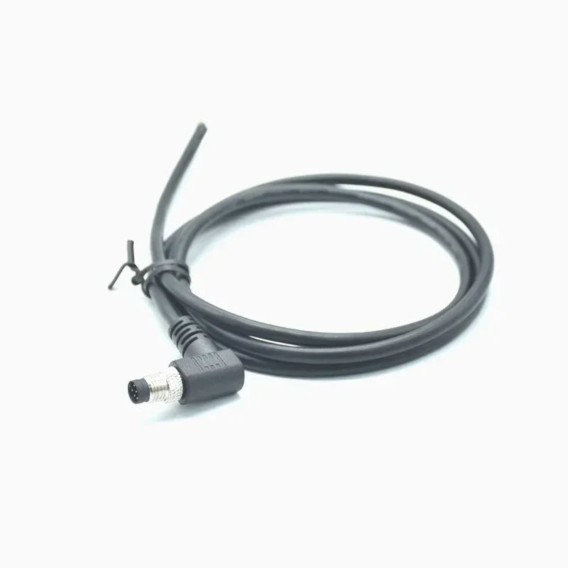 1 Meter Waterproof 90 Degree Elbow M8-8P Male Shielded Cable M8 Signal Aviation Plug Adapter Cables Connector Qme