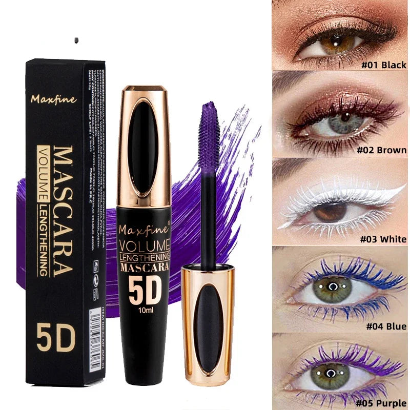Waterproof Anti-sweat Mascara Lengthens Eyelashes Extension Blue Silk Fiber Mascara Female Non-smudge Mascara Makeup Cosmetic Qme