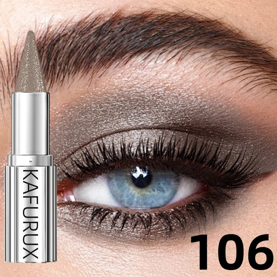 12 Colors Metallic White Black Purple Eyeshadow Pencil Glitter Liner Qme 106