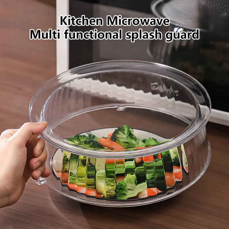 Microwave Food Cover Serving Plate Splatter Transparent Smooth Qme