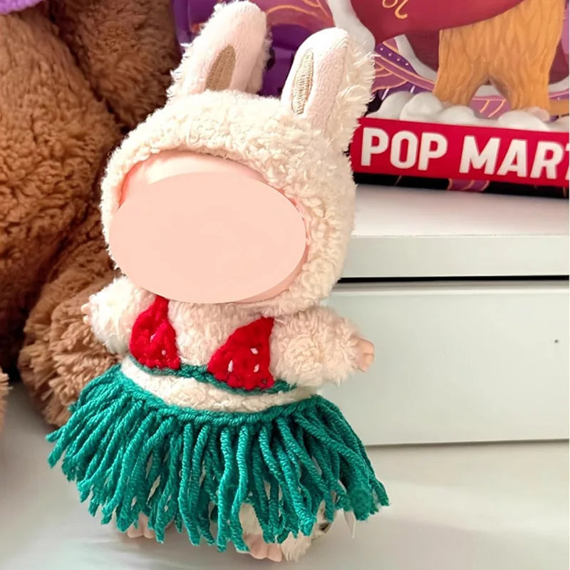 17cm Labubu Knitted Bikini Set (excluding dolls), cute clothing with unique style, fashionable clothing accessories for dolls Qme