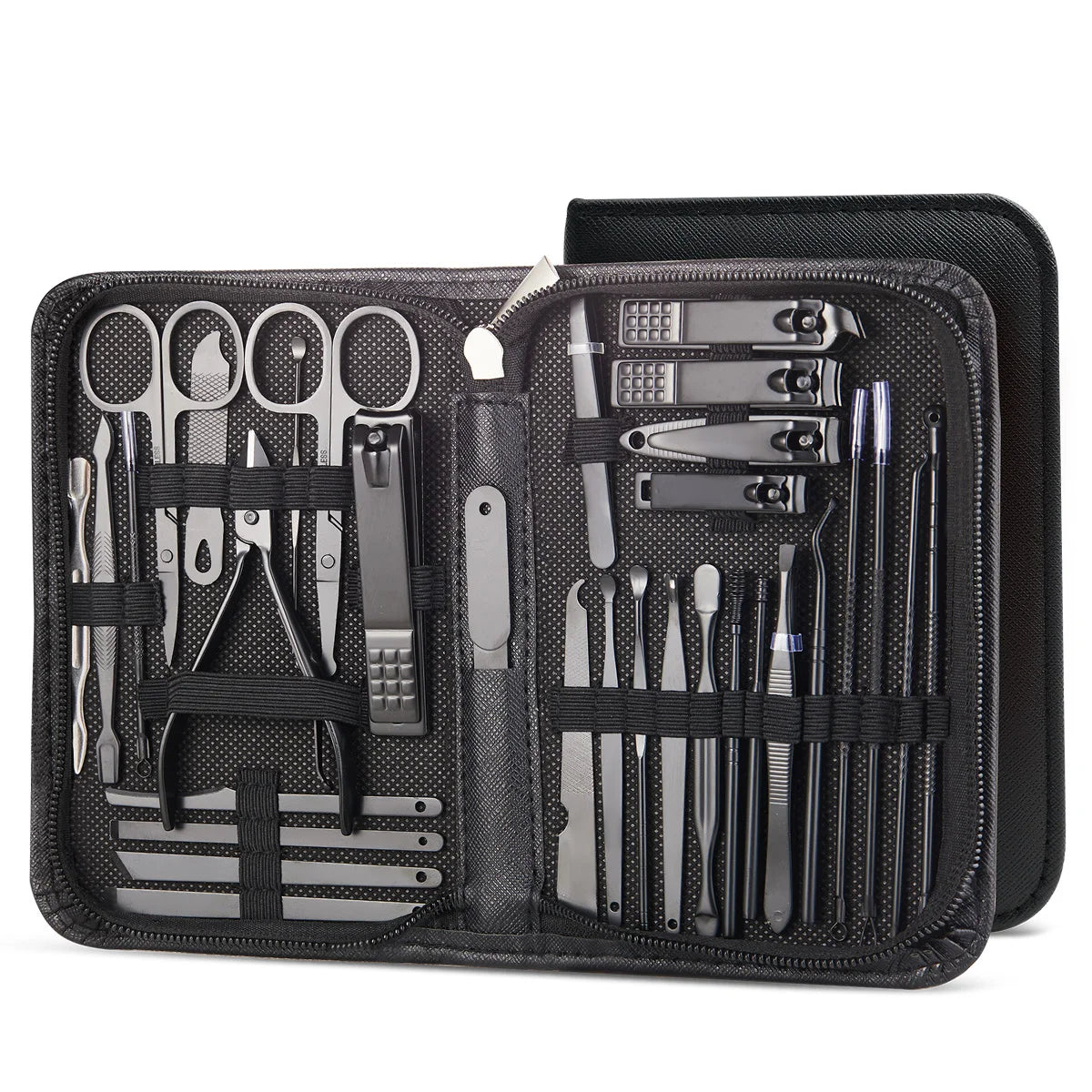 8 Manicure Professional Pedicure Nail Scissors Grooming Stainless Qme 32pcs Black-Black
