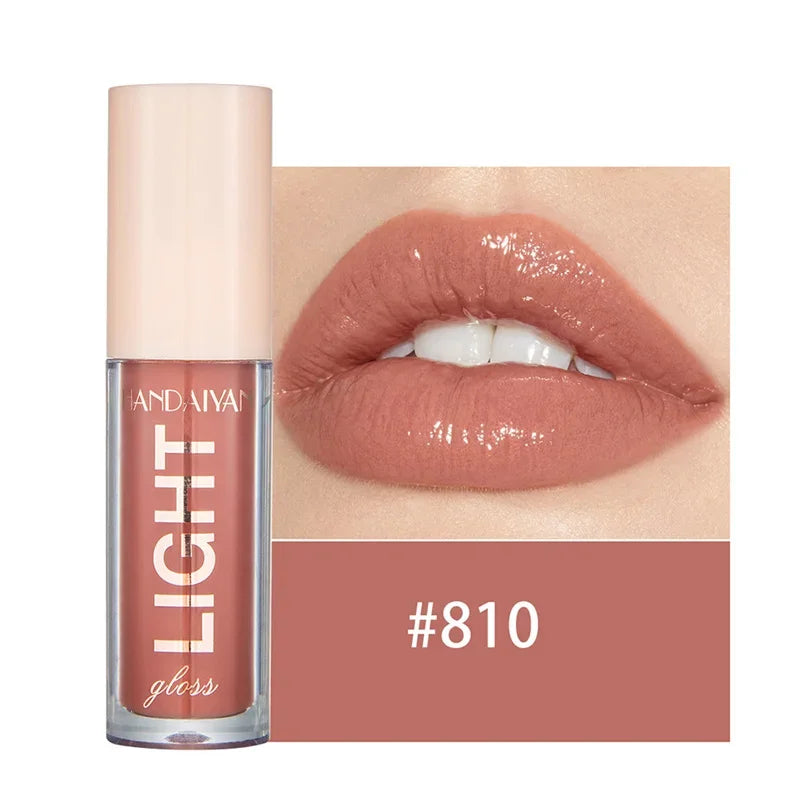12 Colors Mirror Pearl Lip Gloss Long-lasting Moisturizing Shine Glitter Lip Glaze Waterproof Glass Liquid Lipstick Women Makeup Qme 10