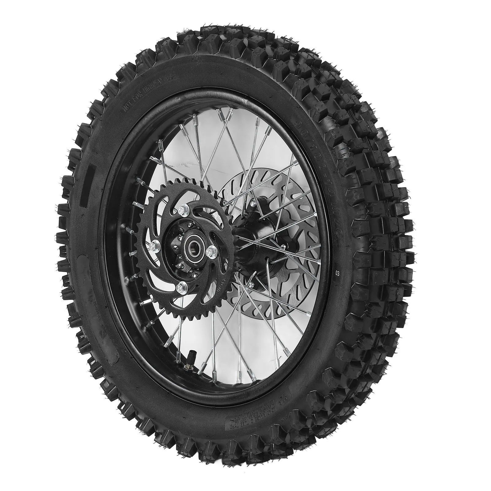 14inch Dirt Bike Rear Wheel Rim Tire Assembly 90/100-14 15mm Shaft for Apollo 125CC SSR 150 cc Tao Kayo TSD 110 TD 125 Qme