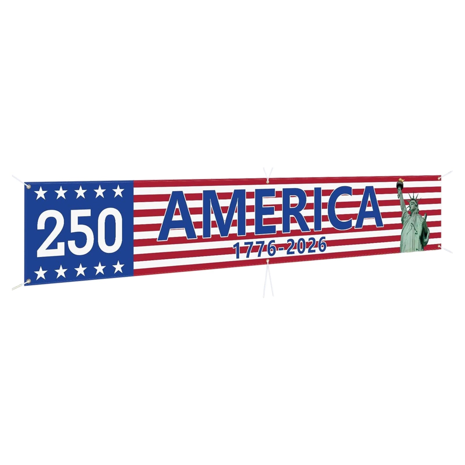 Inpedenpent Day Anniversary Celebration Banner 250th Event Party Hanging Banner for Indoor Outdoor Decoration Backgroud Props Qme I