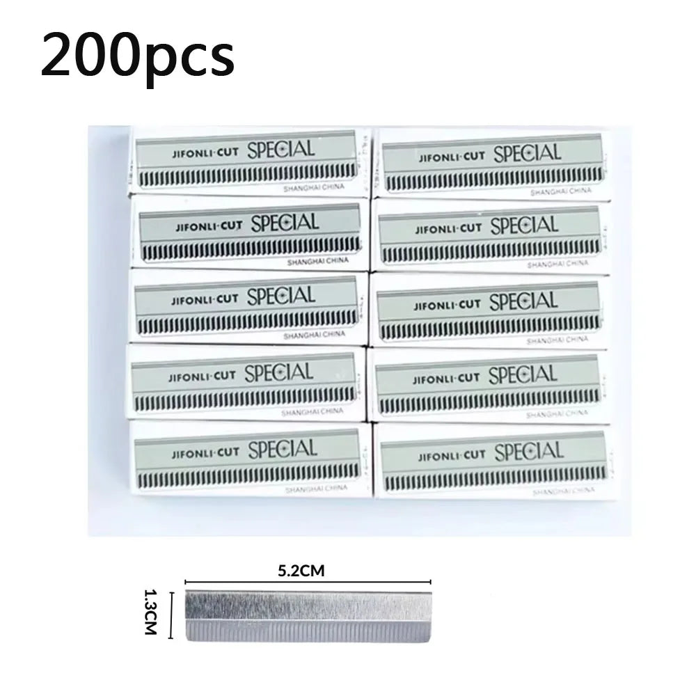 200pcs Microblading Eyebrow Knives Stainless Steel Eyebrow Trimmer Razor Blade for Permanent Makeup Brow Tattoo Beauty Tool Qme 200pcs