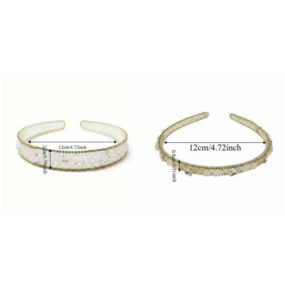 Princess Hairpiece Transparent Crystal Headband Luxurious Elegant Butterfly Hairband Chic High-end Rhinestone Hair Hoop Girls Qme