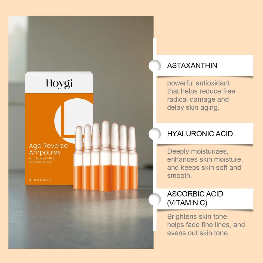 Astaxanthin Ampoule Essence Smoothing Wrinkle Tightening Fade Fine Lines Brighten Shrink Pores Moisturizing Face Care Essence Qme
