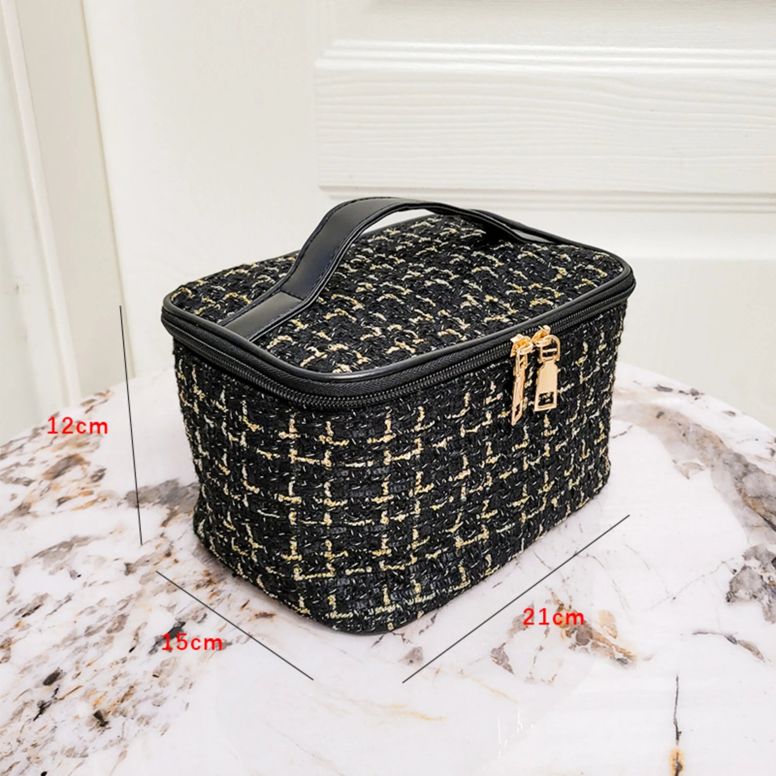 Cosmetic Makeup Bag Double Layer Large Capacity Storage Organizer Outdoor Travel Essentials Women's Cosmetic Toiletry Bag Qme