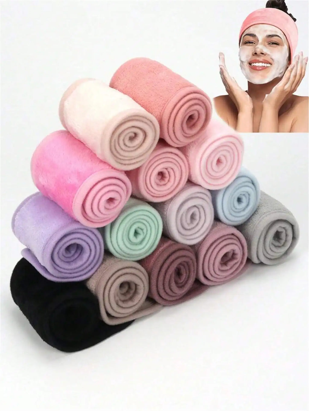 Adjustable Women's Spa Facial Headband Shower Makeup Hair Tie Qme
