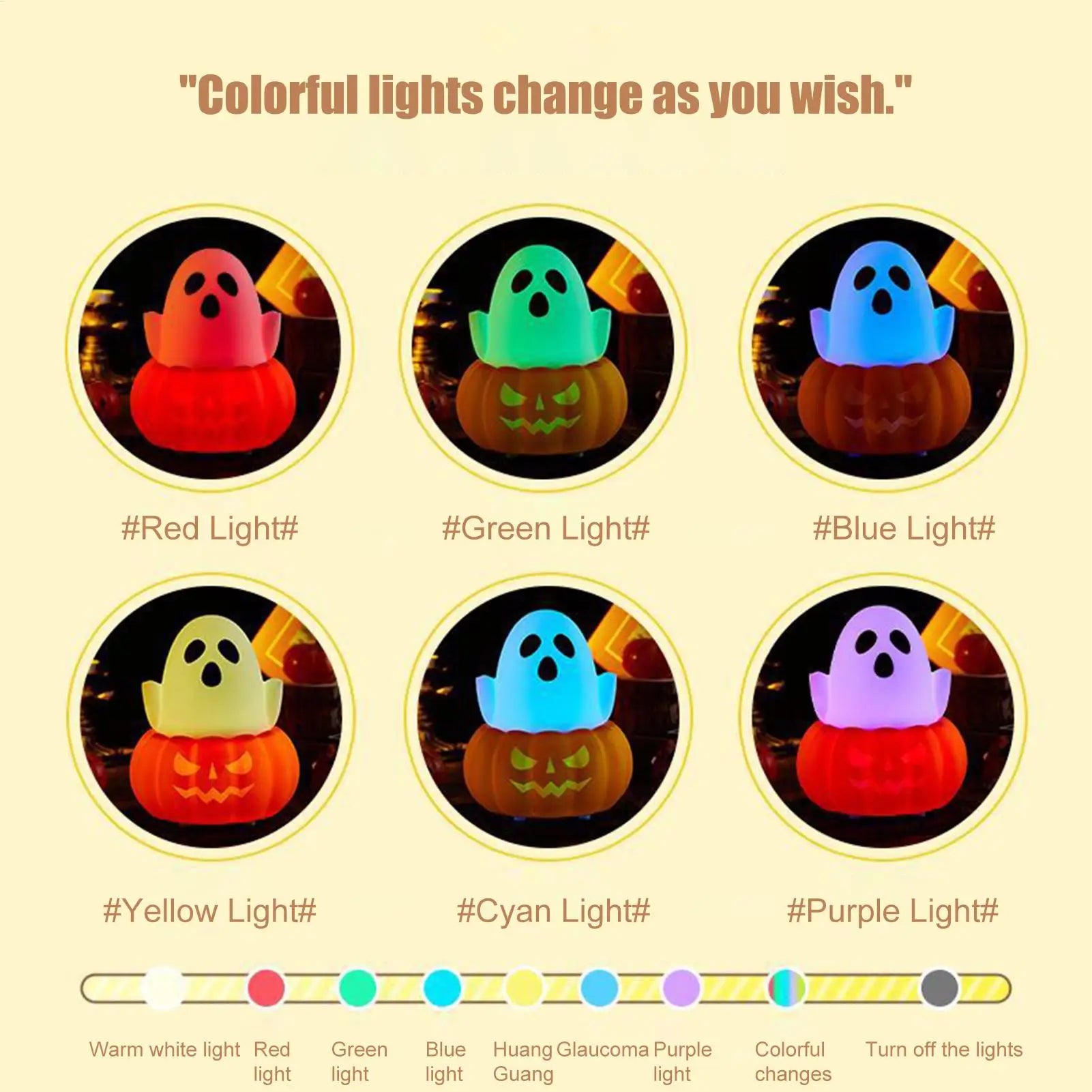 Halloween Lights Indoor Silicone Pumpkin Night Light Cute Led Qme China Mainland