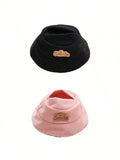 Best-selling Labubu Fisherman Hat Hanging Decoration Accessories Qme black and pink One Size