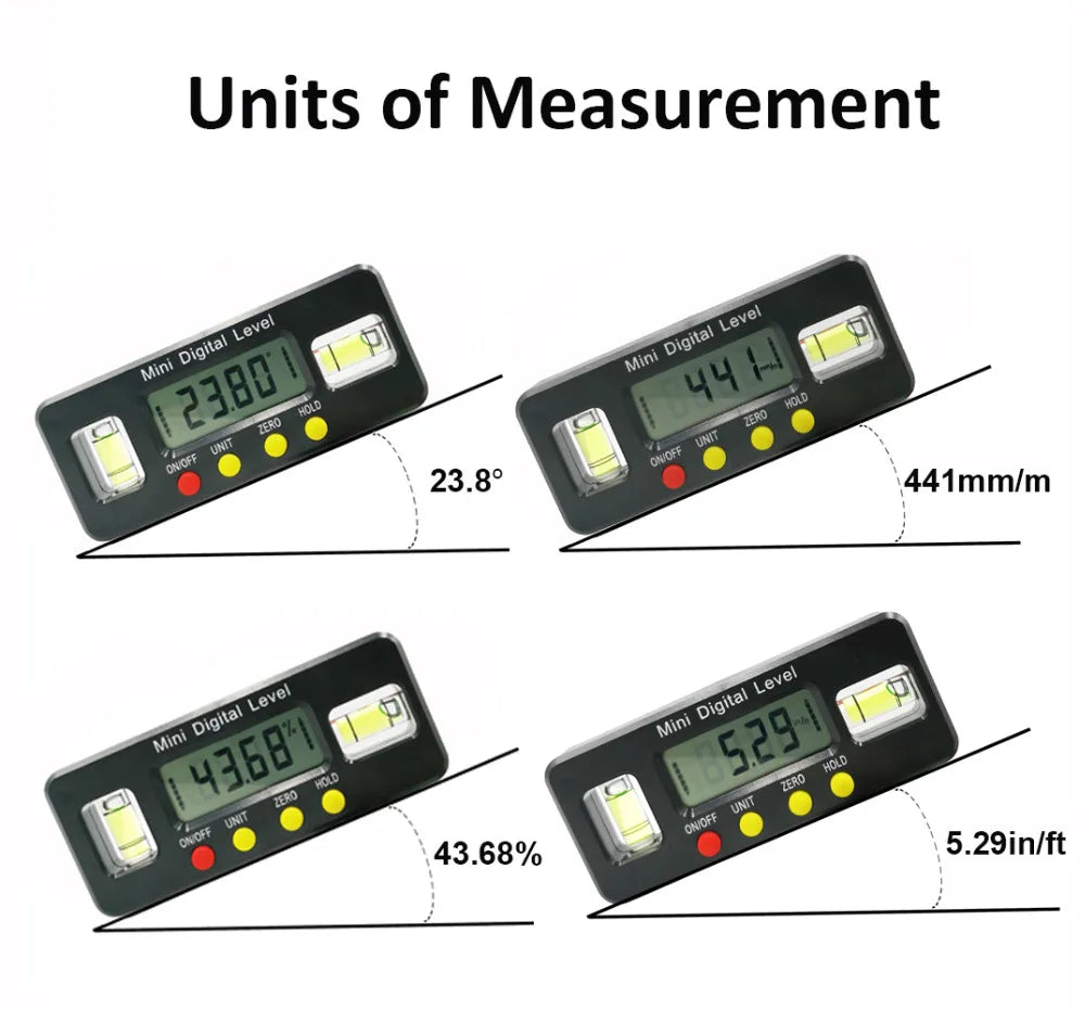 360 Deg Mini Digital Protractor Angle Finder Inclinometer Electronic Qme