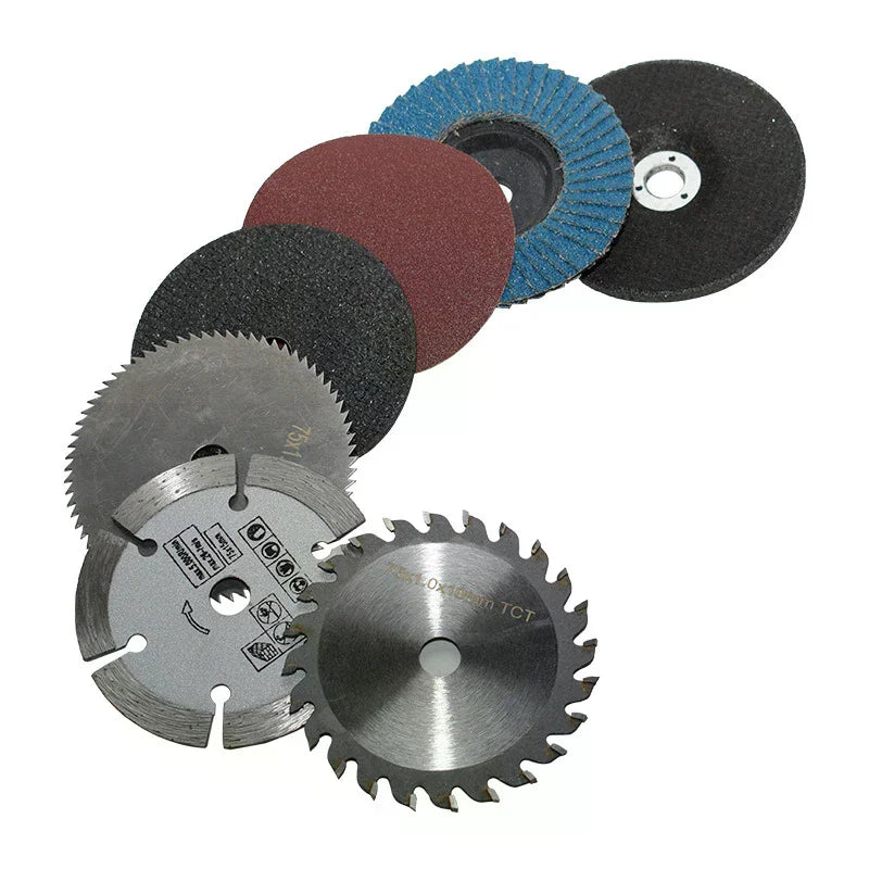 7Pcs 75mm Cutting Disc For Hole Angle 10mm Circular Saw Blade Sander Sanding Tool Tile Wood Metal Cutting Disc Qme
