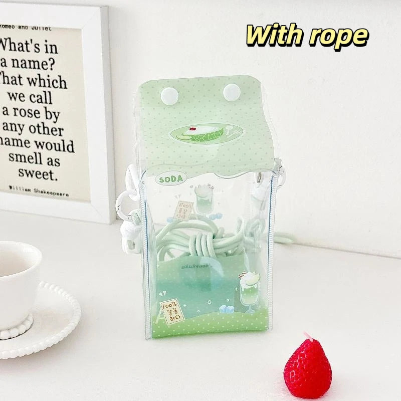 Cute Cartoon Toy Bag PVC Badge Display Portable Decorative Bag Qme style 1
