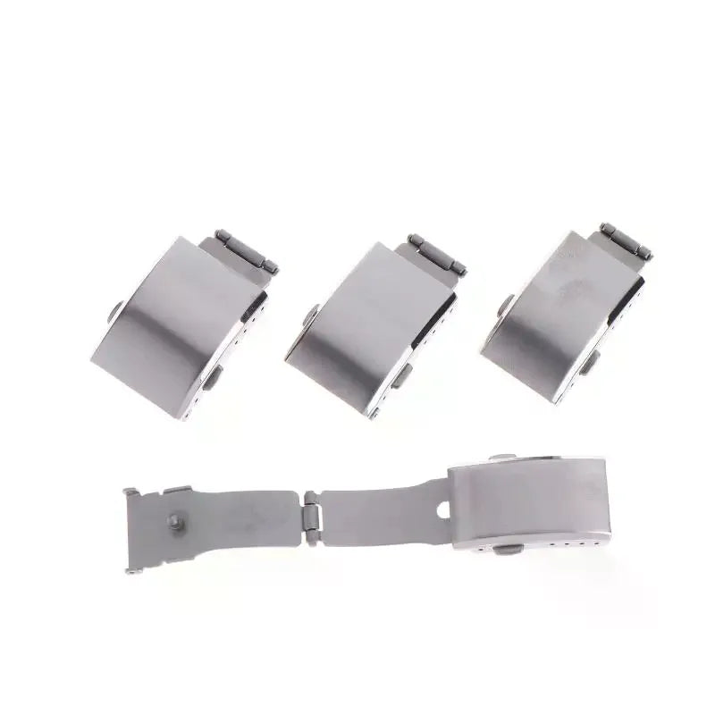 16 18 20 Stainless Steel Brushed Folding Safety Buckle Double Lock Qme