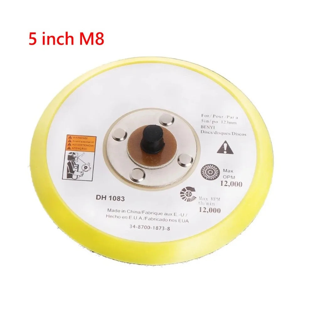 1pcs Polishing Sanding Disc Backing Pad M6/M8 For Pneumatic Sander 2/3/5 Inch For Artificial Stone Power Tool Part Qme 5 inch