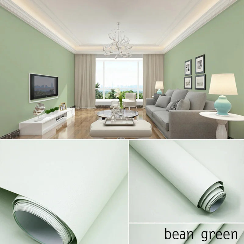 Shiny Green DIY Decorative Film PVC Self Adhesive Wall Paper Qme A18 Matte Green 3 3mx40cm (118inx15in)