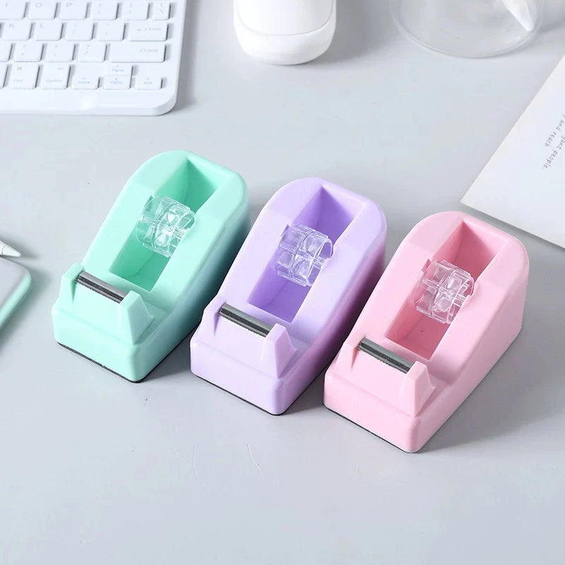 Tape Dispenser Stationery Adhesive Tape Cutter Sealing Tape Table Base Dispenser Office Supplies Packaging Tapes Dispenser Qme