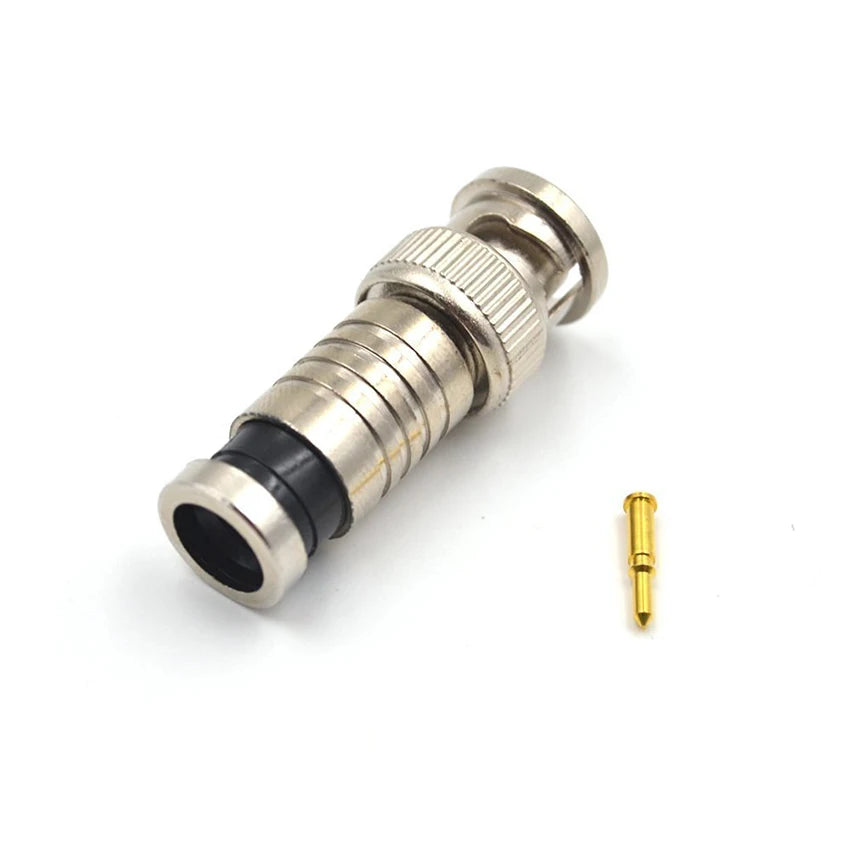 20pcs Hot Selling 10PCS/lot BNC Connector Compression Connector Jack for Coaxial RG59 Cable CCTV Camera Accessories Qme