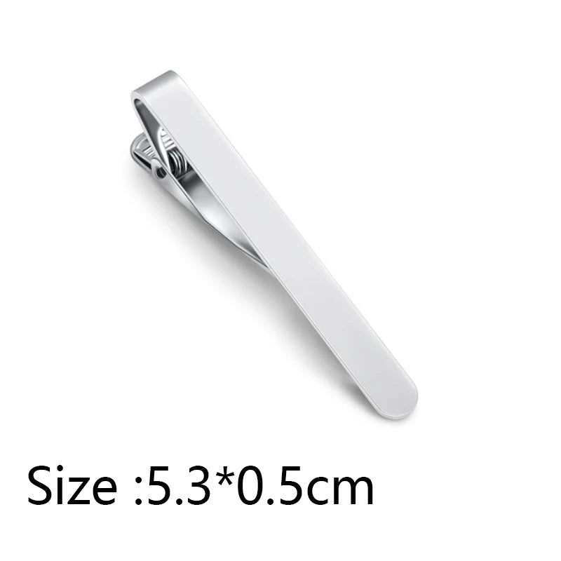Tie Clip Men Metal Copper Simple Bar Clasp Practical Necktie Qme C1