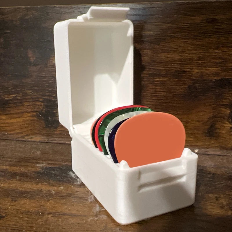 Lid Dustproof 10 Compartments Perfect Guitar Enthusiasts Pick Holder Qme