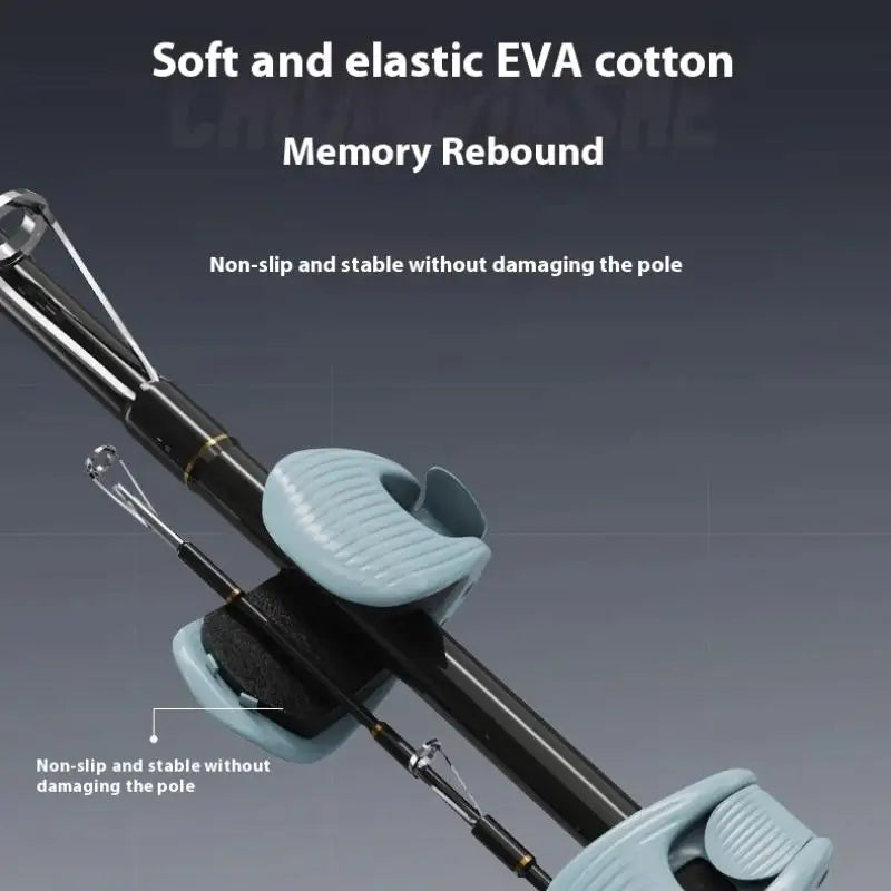 2 4 Fishing Rod Holder Fixer Clip Pole Compact Design Qme
