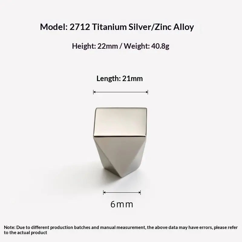 Geometric Design Drawer Cabinet Door Single-hole Square Handles Solid Zinc Alloy Simple Furniture Wardrobe Small Handle Qme C
