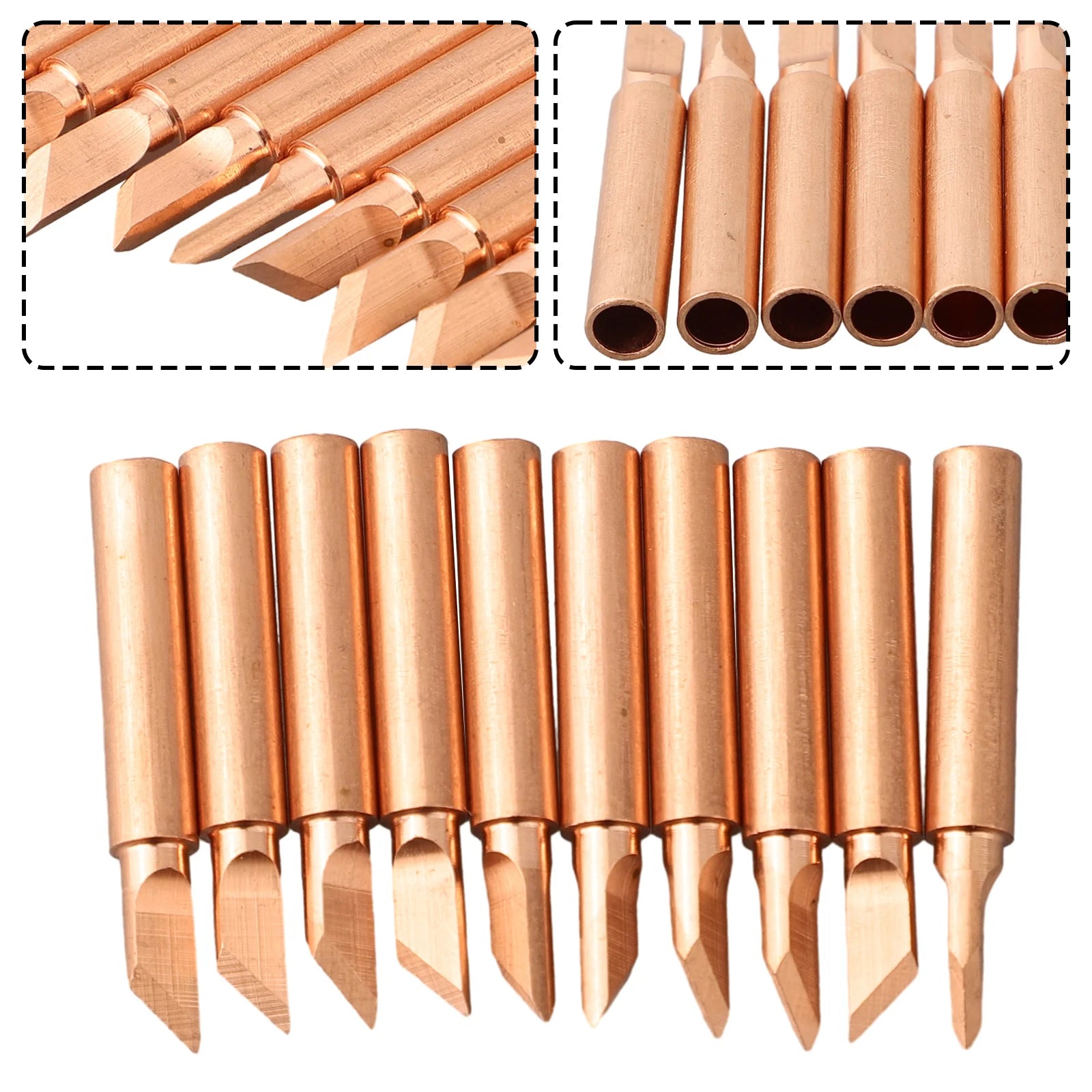 10pcs Soldering Iron Tip Versatile Copper Soldering Iron Tips 900M T K Perfect For Various Electronic Repairs Qme Default Title