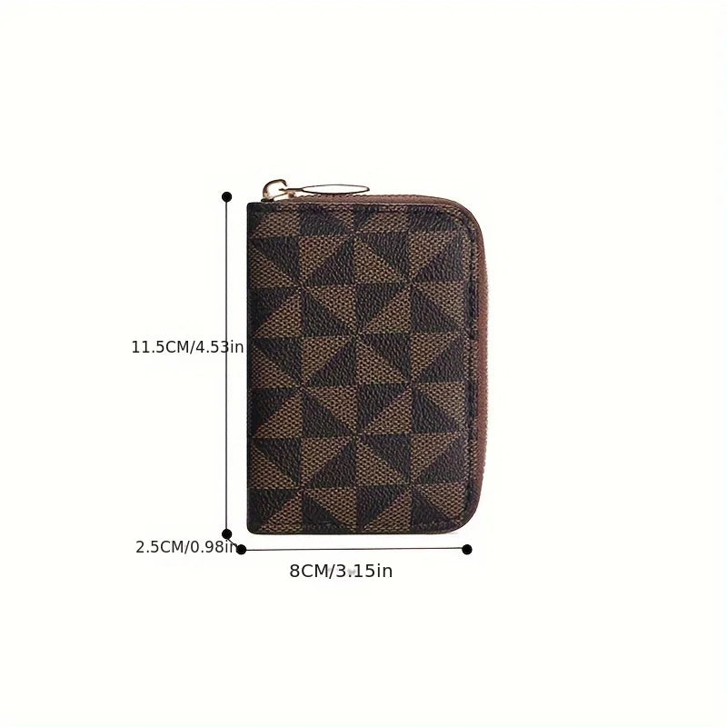 Short Accordion Card Holder, Large Capacity Wallet, Small Coin Purse,Zipper Bag,Credit Card Holder,Key Pouch,And Coin Bag Qme