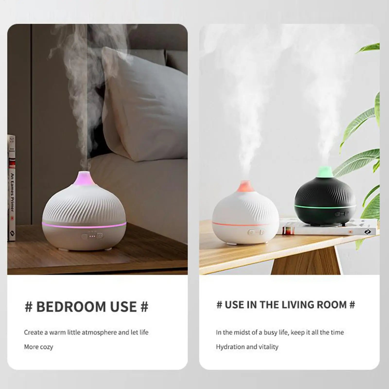 Oil Diffuser Machine 7-Color Ambient Light USB Plug-humidifier Qme
