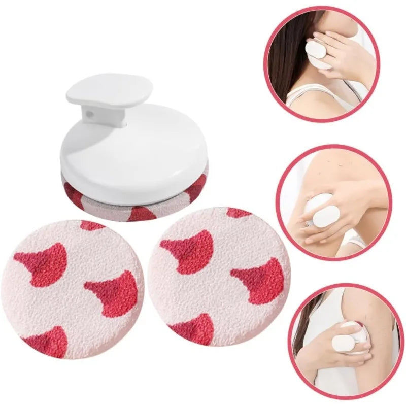 Exfoliating Shower Brush Adults Replaceable Soft Cloth Heads Gentle Qme