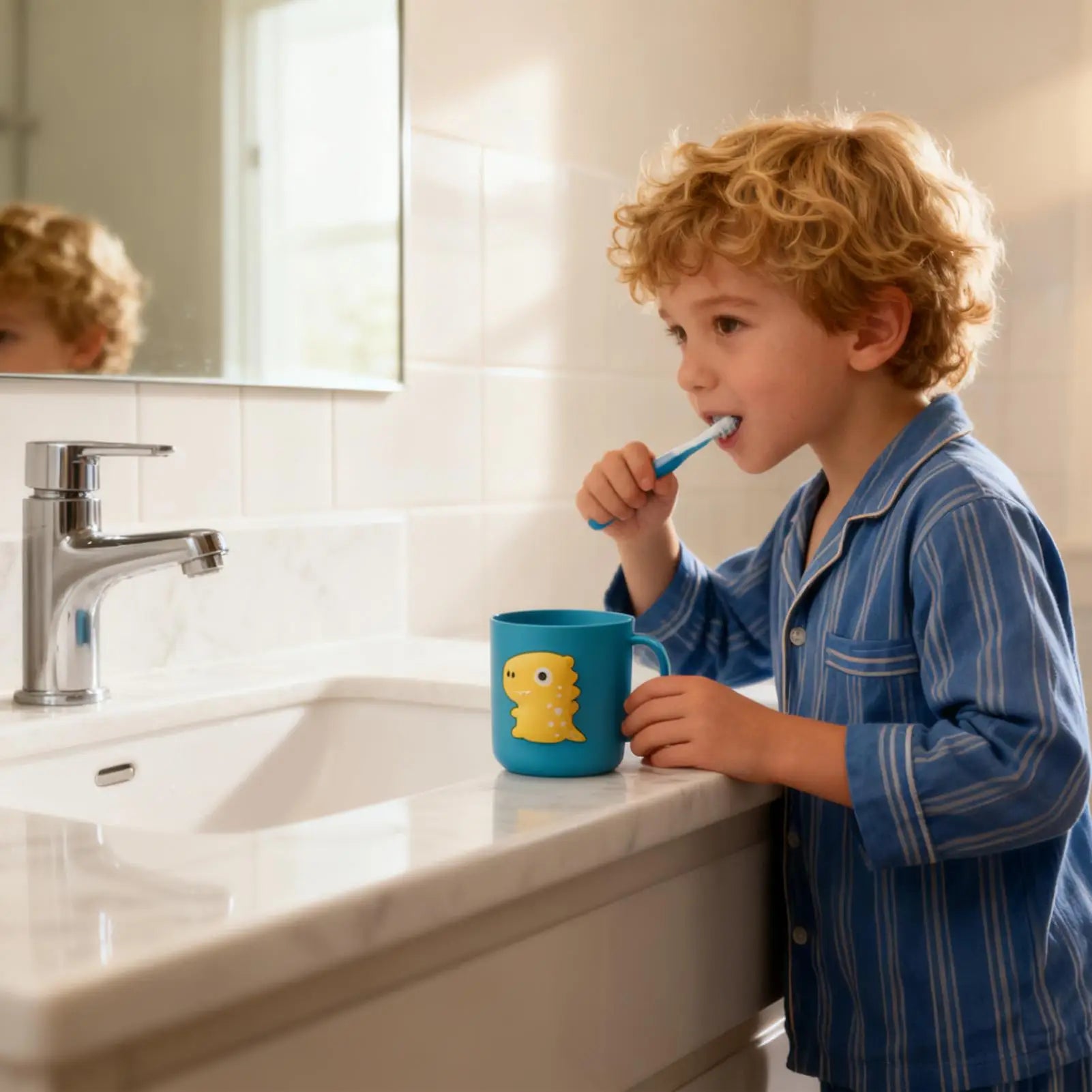 Cup Toothbrush Dinosaur Rinse Water Mugs Portable Drinking Children Qme
