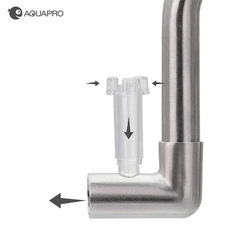 AQUAPRO Mini Stainless Steel Skimmer Inlet Outlet Outflow Inflow Pipes Filtro Aquarium Fish Tanks Accessories Qme