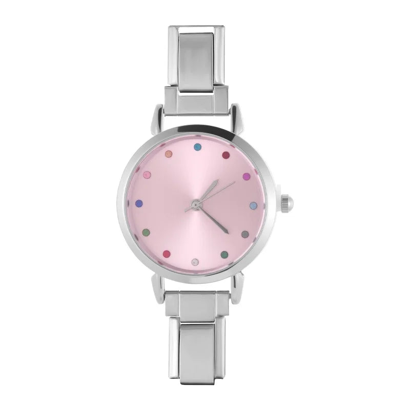 Wholesale Stainless Steel Watch Head Bracelet DIY Italian Charm Women