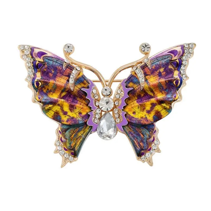 1Pcs Clothing Pin Baroque Luxury Butterfly Design Brooches For Men And Women Fashion Jewelry Accessories Qme A5