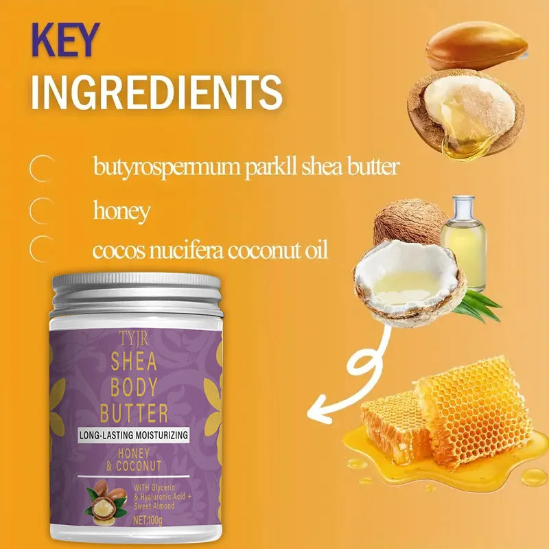 Shea Body Butter Oil 100g Organic Unrefined, Moisturizing Nourishing Softening Body Oil Skin Streaming Products Qme